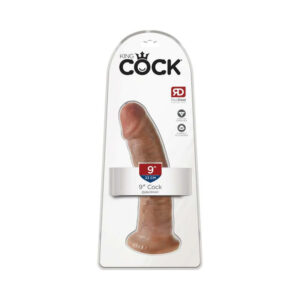 King Cock 9in Dildo W Suction Cup Tan Pipedream Satisfaction