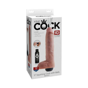 King Cock In Squirting Dildo W Balls Beige Pipedream Satisfaction