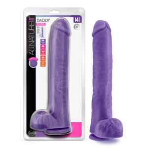 Bold Daddy Dildo Au Naturel In W Balls Purple Blush Satisfaction