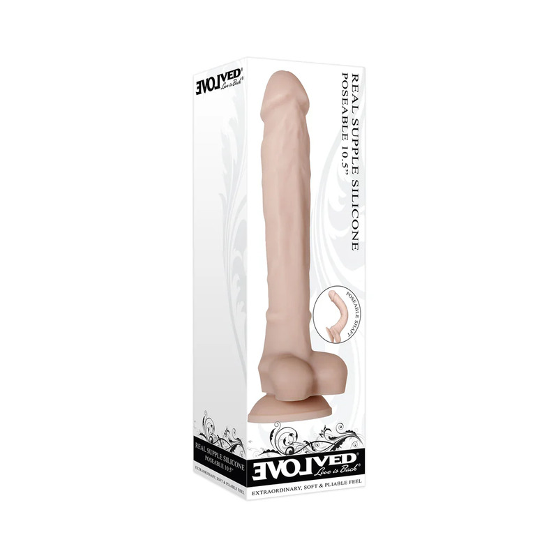 Real Supple Silicone Poseable In Dildo Beige Evolved