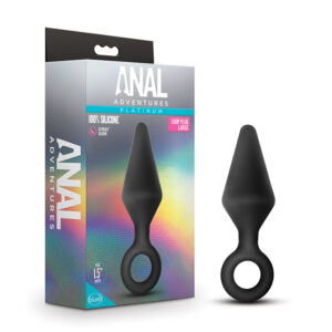 Anal Adventures Loop Plug Large Black Blush Satisfaction