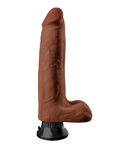 Real Feel Deluxe 10 Dildo 10 Vibe W Balls Brown Pipedream