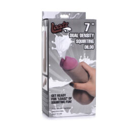 Loadz 7in Dual Density Squirting Dildo w/Balls Dark Brown