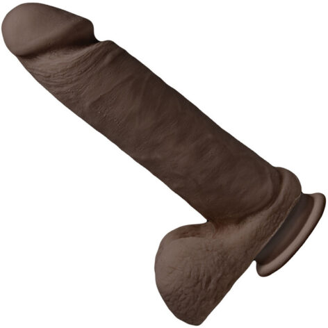 Perfect D 8in UltraSkyn Dildo w/Balls Chocolate